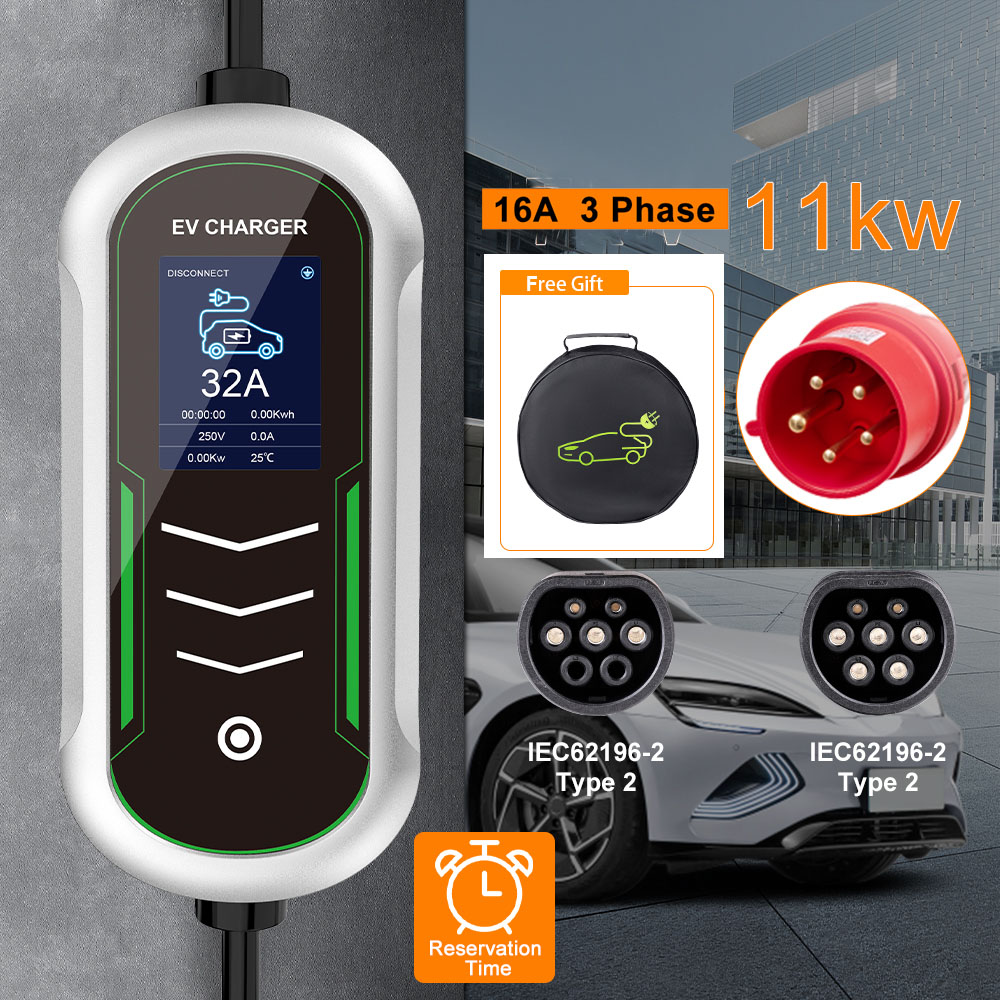 Portable Ev Charger 32A Type 2 Cee Plug - IPENGEN 11KW EV Carregador Portátil Type2