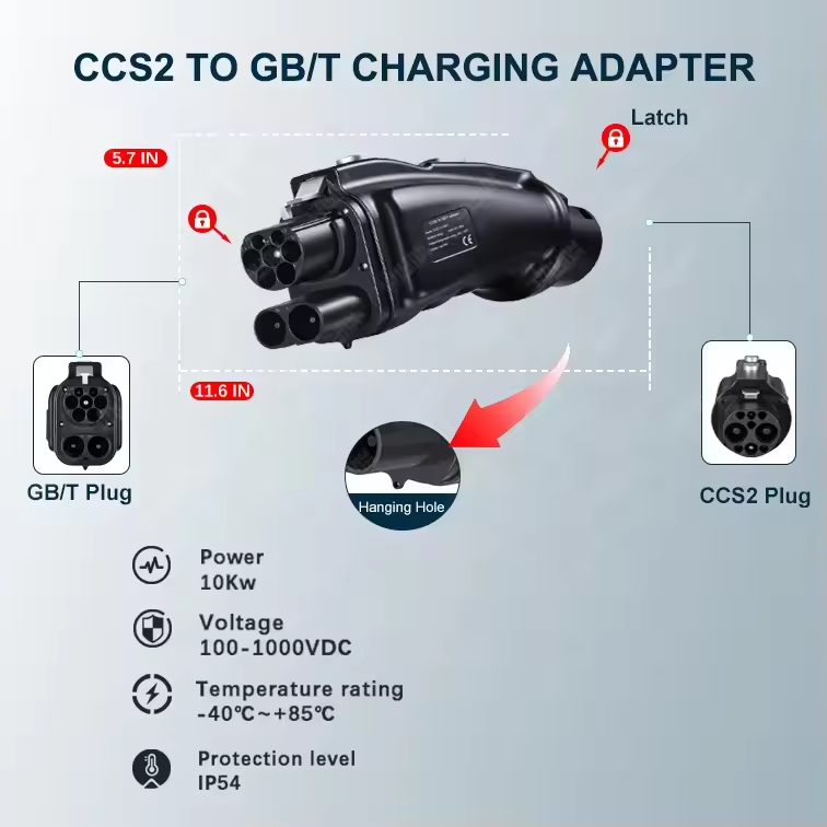 Carregador ev dc 200a 250a 100 - Gb/T To Ccs2 200A Fast Charging Adapter avaliação e preço